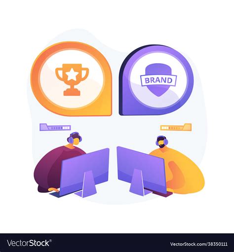 Esports collaboration abstract concept Royalty Free Vector