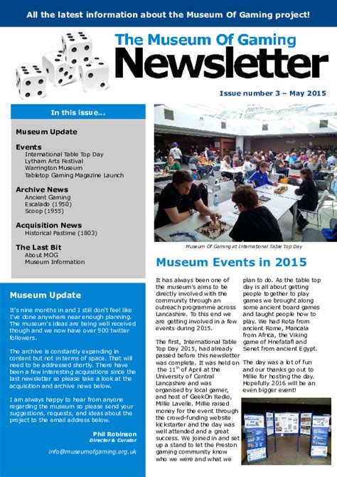 (PDF) The Museum Of Gaming Newsletter 3
