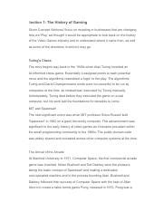The history and evolution of video games.pdf - Section 1: The History ...