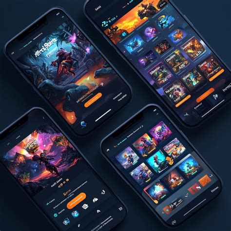 A gaming ecommerce app interface showcasing recommended games and ...