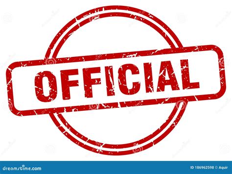 Official Stamp. Official Round Vintage Grunge Label Stock Vector ...