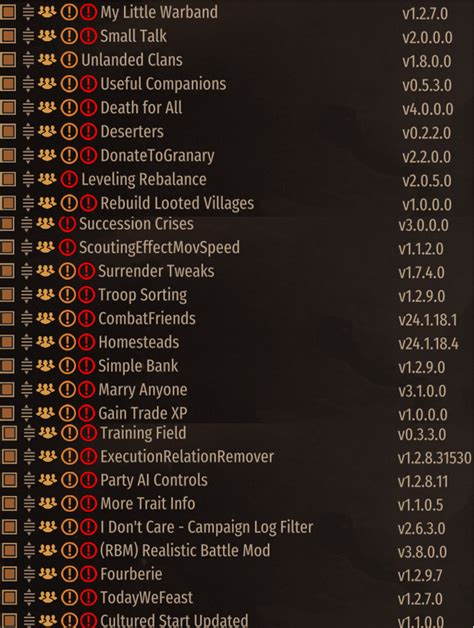 Working 1.29 Mod Load Order : r/Bannerlord