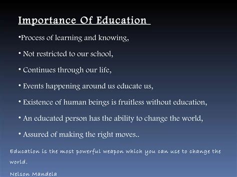 Importance of education | PPT