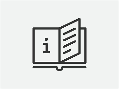 Guide icon vector, user manual. Service information document ...