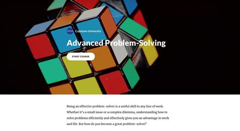 Advanced Problem-Solving - Capstone University
