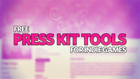 Free Press Kit Tools for Indie Games!
