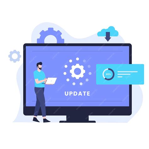 Premium Vector | System software update illustration design concept ...