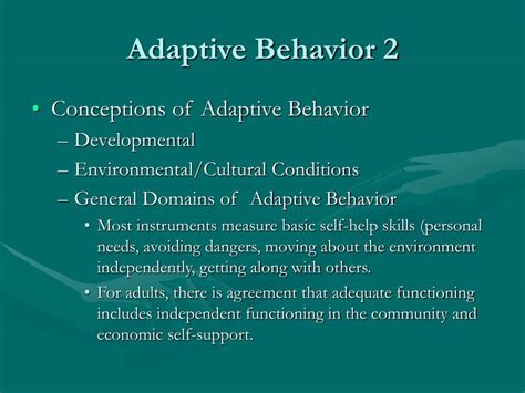 PPT - Definitions of Adaptive Behavior PowerPoint Presentation, free ...