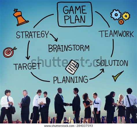 Game Plan Strategy Planning Tactic Target Stock Photo 284037593 ...