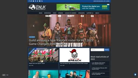 Top 20 Esports News Websites 2024 » Top Sites for Gaming News