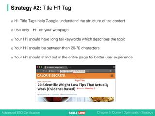 Chapter 5: Content Optimization Strategy | PPT