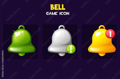 Notification icons for game. Vector illustration message icons for app ...
