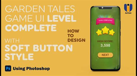 Garden Game Level Clear Page | Game UI Design | Game UI Tutorial in ...