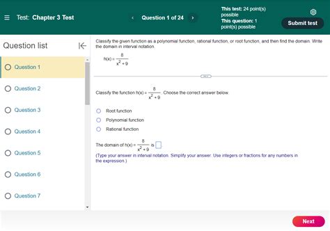 Answer questions in the player