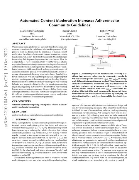 (PDF) Automated Content Moderation Increases Adherence to Community ...