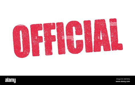 Vector illustration of the word Official in red ink stamp Stock Vector ...