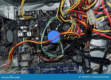The Internal Parts of the PC System Unit Stock Photo - Image of ...