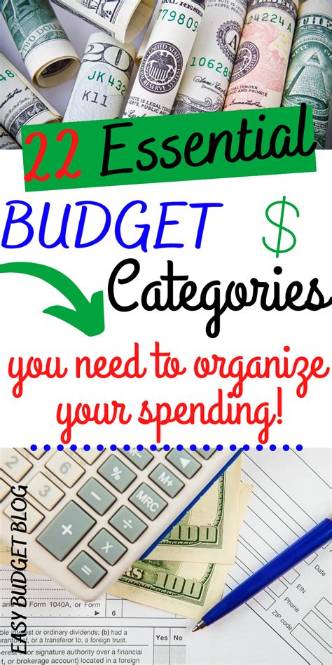 The 22 Essential Budget Categories - Easy Budget