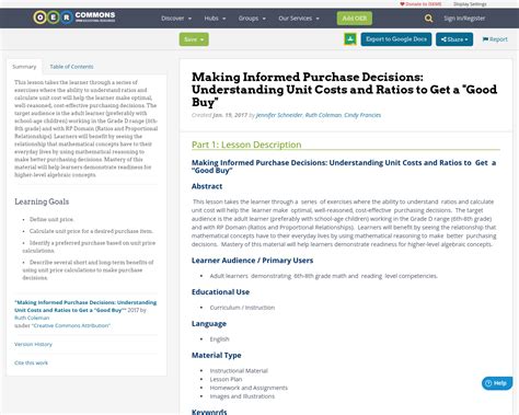 Making Informed Purchase Decisions: Understanding Unit Costs and Ratios ...