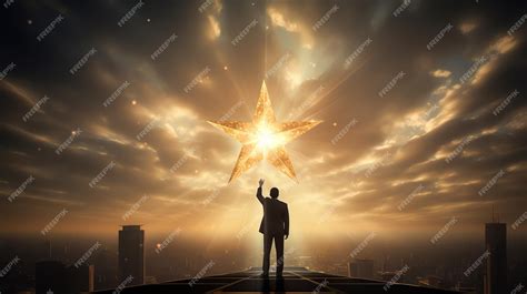 Premium Photo | Businessman Successful Achieving Victory by Catching ...