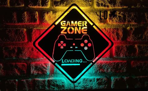 Gaming Zone Gamer Zone Led Sign Gaming Room Decor Game Room - Etsy UK