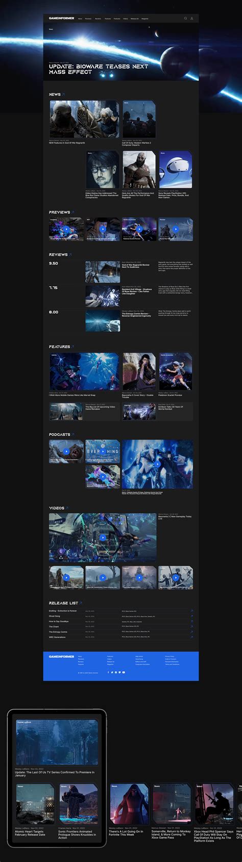 Redesign Concept: GAMEINFORMER video game magazine on Behance