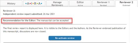 How do I manage Reviewer Recommendations to the Editor?